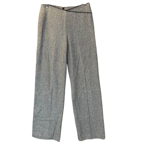 Susan Tom Pants - Vintage Susan Tom Black White Herringbone Trousers Pants XS Extra Small